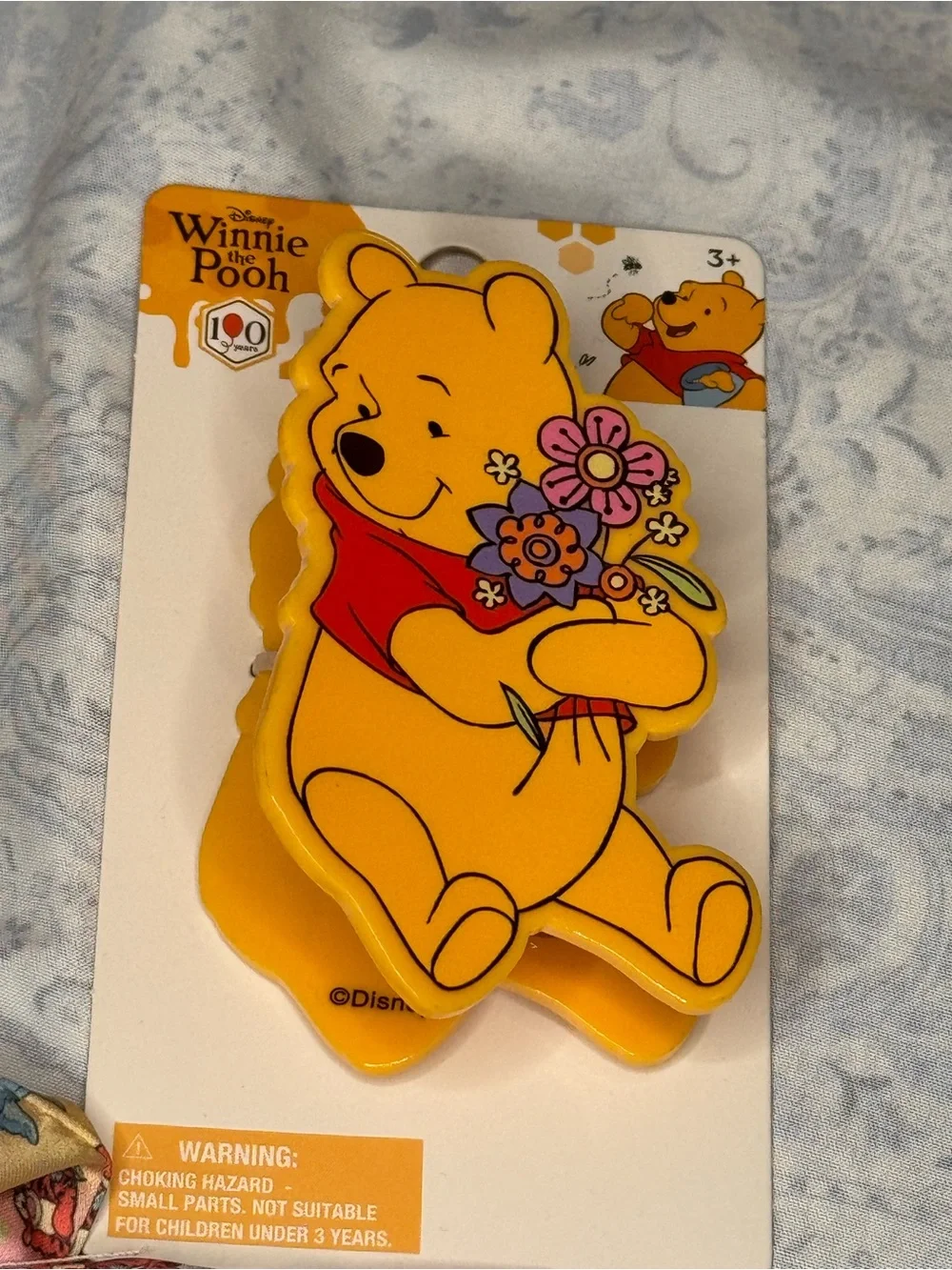 Disney Winnie The Pooh Silky Satin Scrunchie & Claw Clip Set